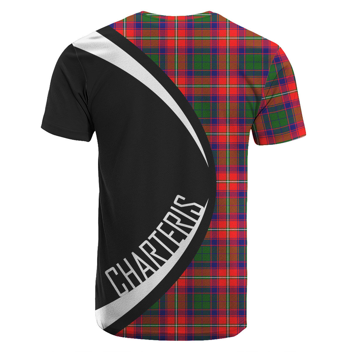 Charteris (Earl of Wemyss) Tartan Crest T-shirt - Circle Style