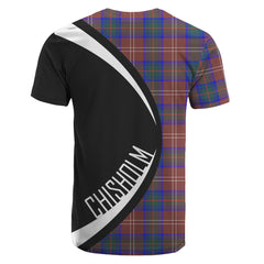 Chisholm Hunting Modern Tartan Crest T-shirt - Circle Style