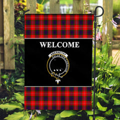 Abernethy Tartan Crest Black Garden Flag