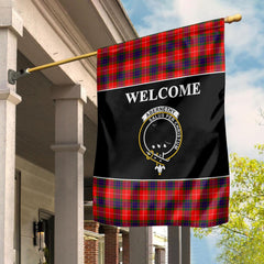 Abernethy Tartan Crest Black Garden Flag