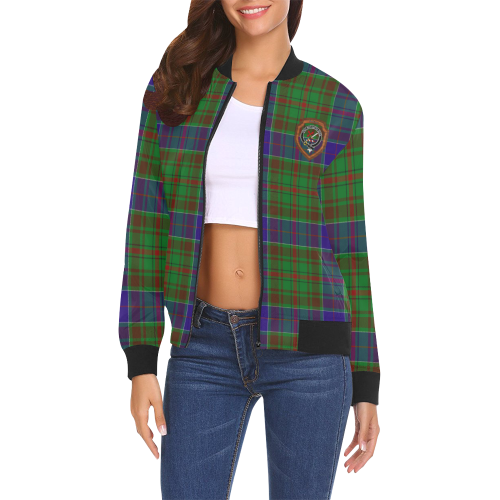 Adam Family Tartan Crest Bomber Jacket