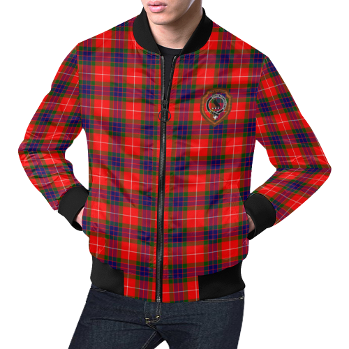 Abernethy Family Tartan Crest Bomber Jacket