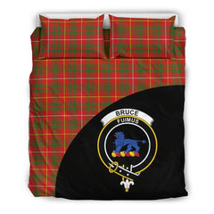 Bruce Family Modern Tartan Crest Wave Bedding Set