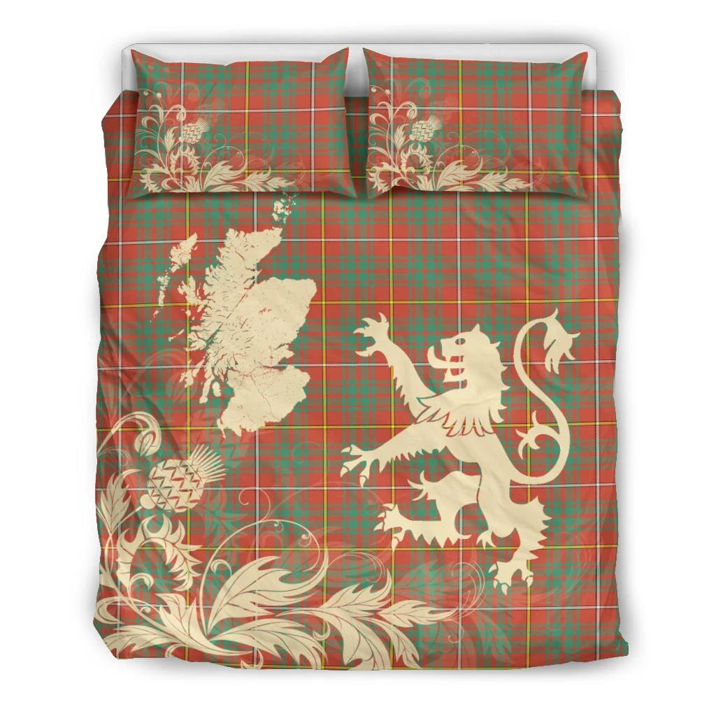 Bruce Family Tartan Crest Lion Bedding Set