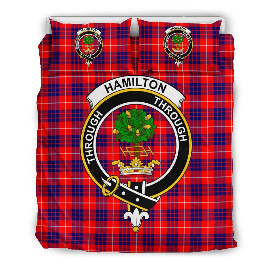 Hamilton Family Tartan Crest Bedding Set