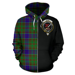 Adam Tartan Crest Zipper Hoodie - Half Of Me Style