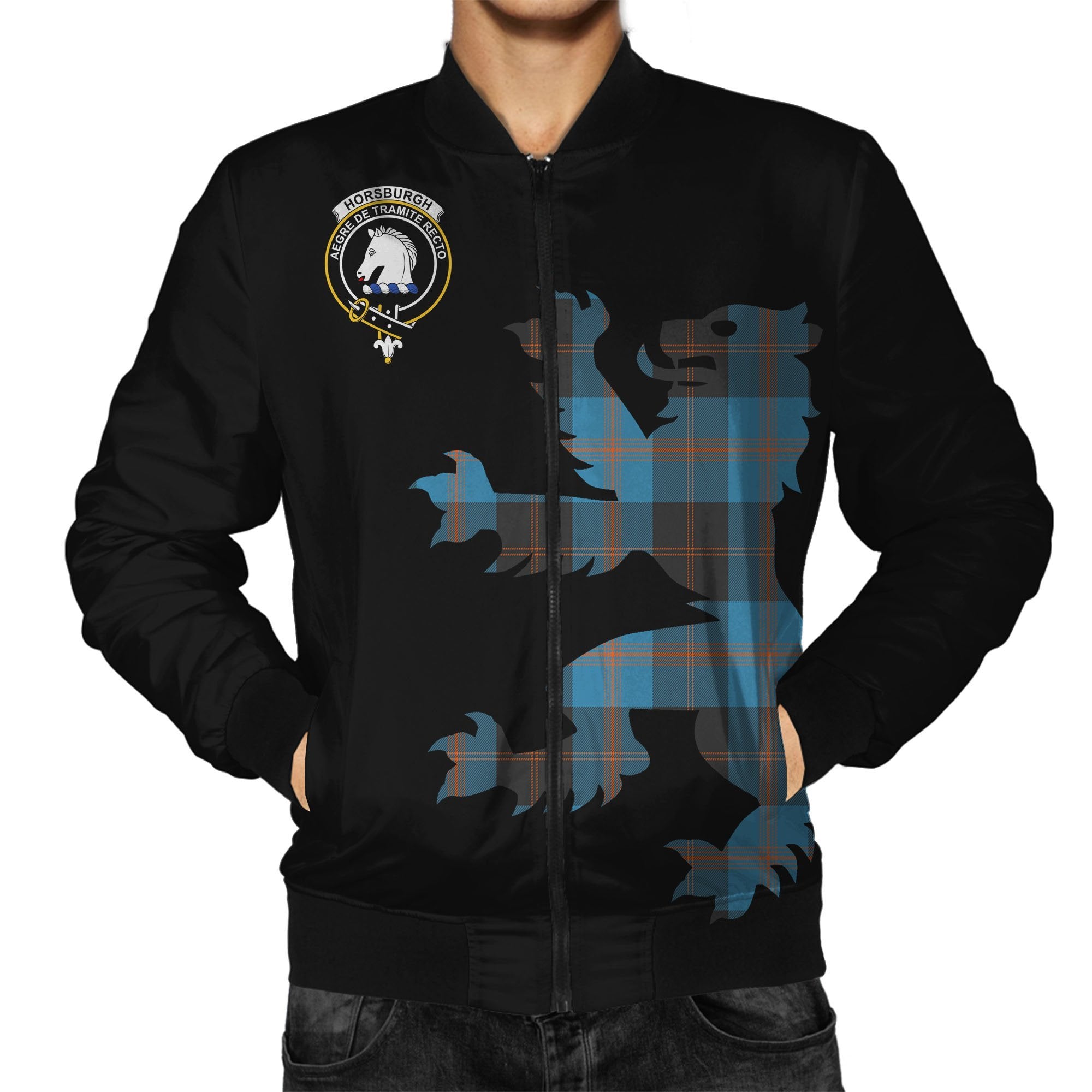 Horsburgh Tartan Bomber Jacket Lion & Thistle