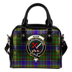 Adam Family Tartan Crest Shoulder Handbags