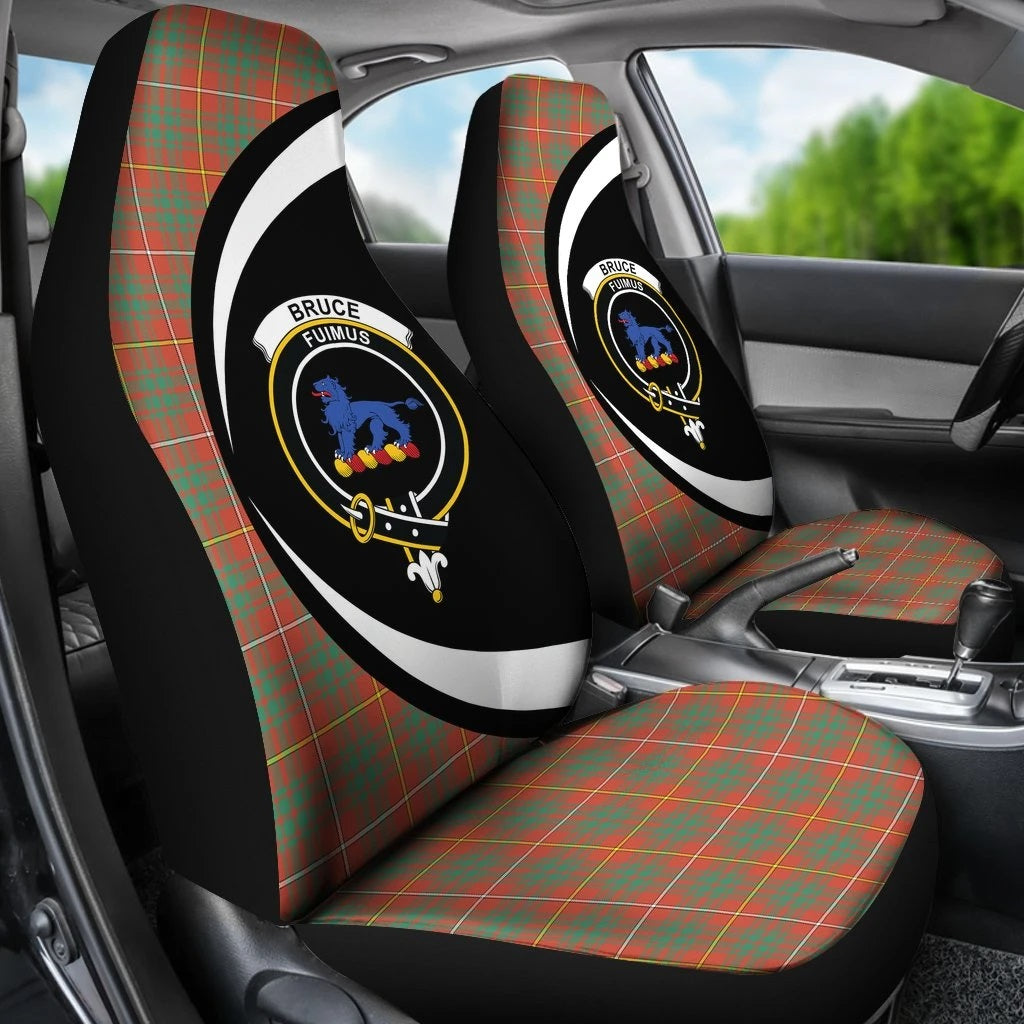 Bruce Family Tartan Crest Car seat cover