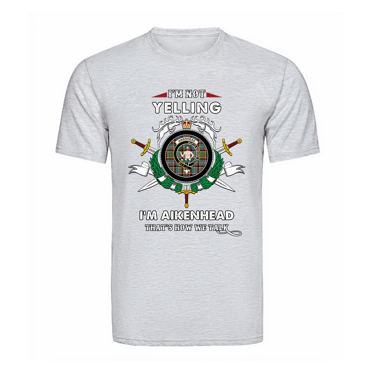 Aikenhead Tartan Crest T-shirt - I'm not yelling style