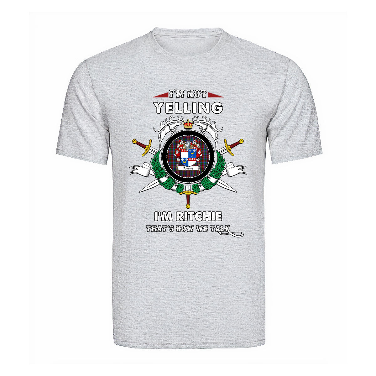 Ritchie Tartan Crest T-shirt - I'm not yelling style