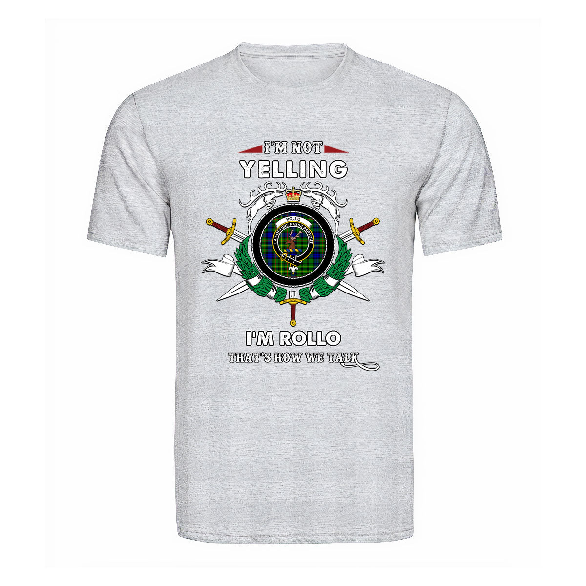 Rollo Tartan Crest T-shirt - I'm not yelling style