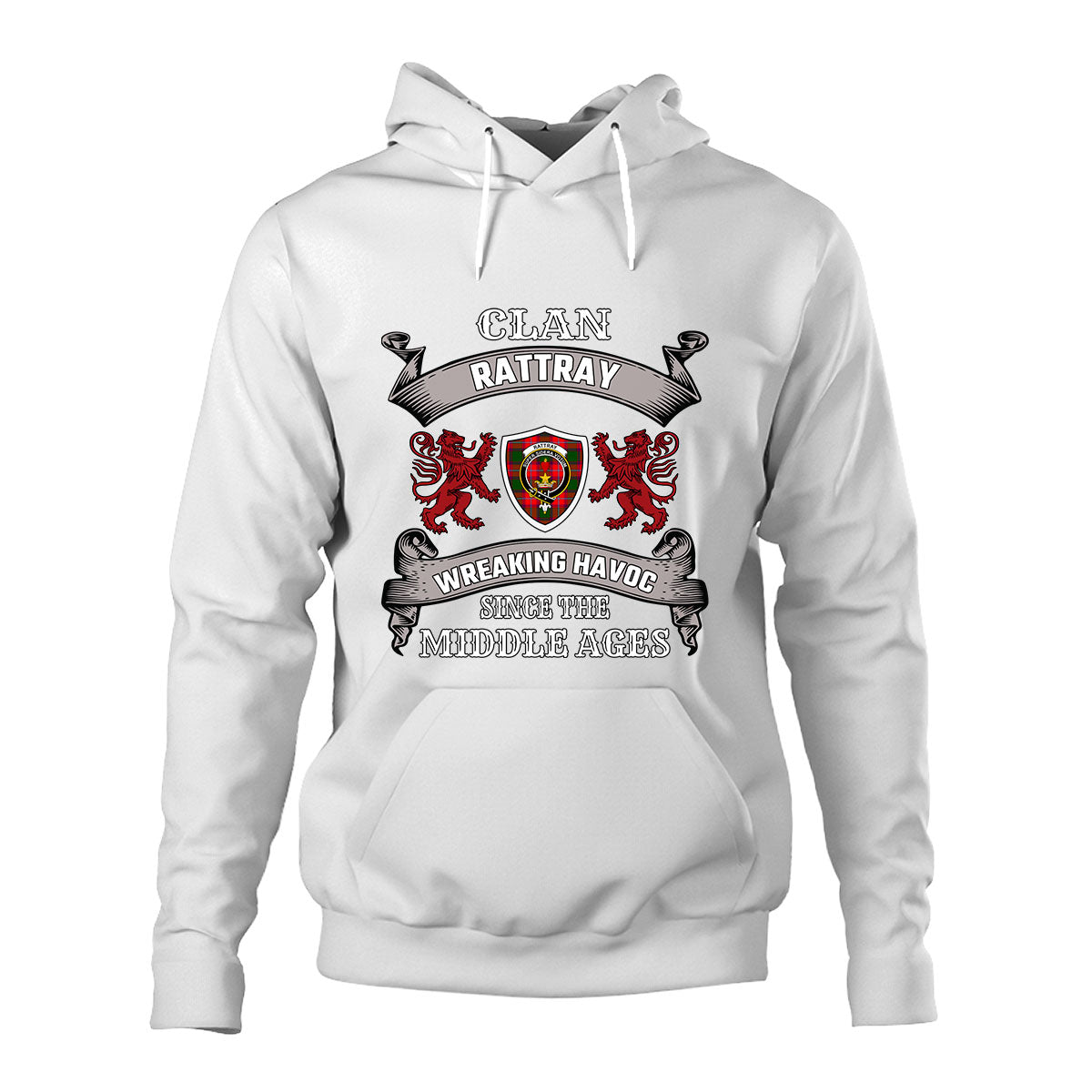 Rattray Family Tartan - 2D Unisex Hoodie