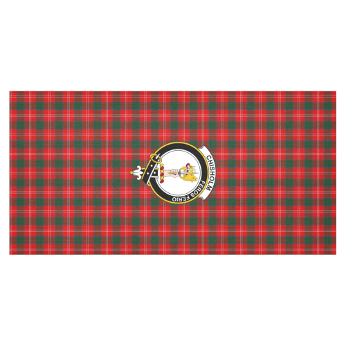 Chisholm Tartan Crest Tablecloth