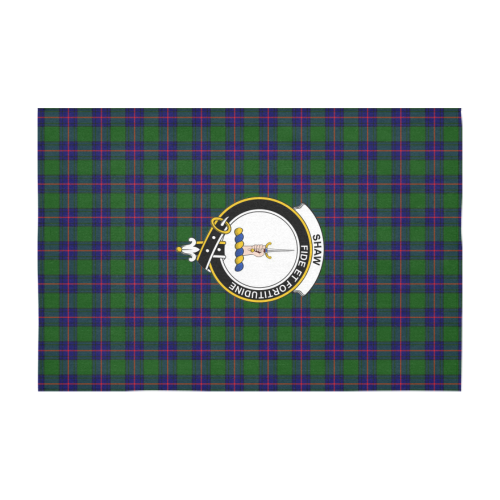 Shaw (or Schaw) of Sauchie Tartan Crest Tablecloth