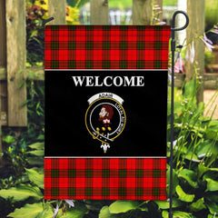 Adair Tartan Crest Black Garden Flag