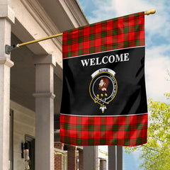 Adair Tartan Crest Black Garden Flag