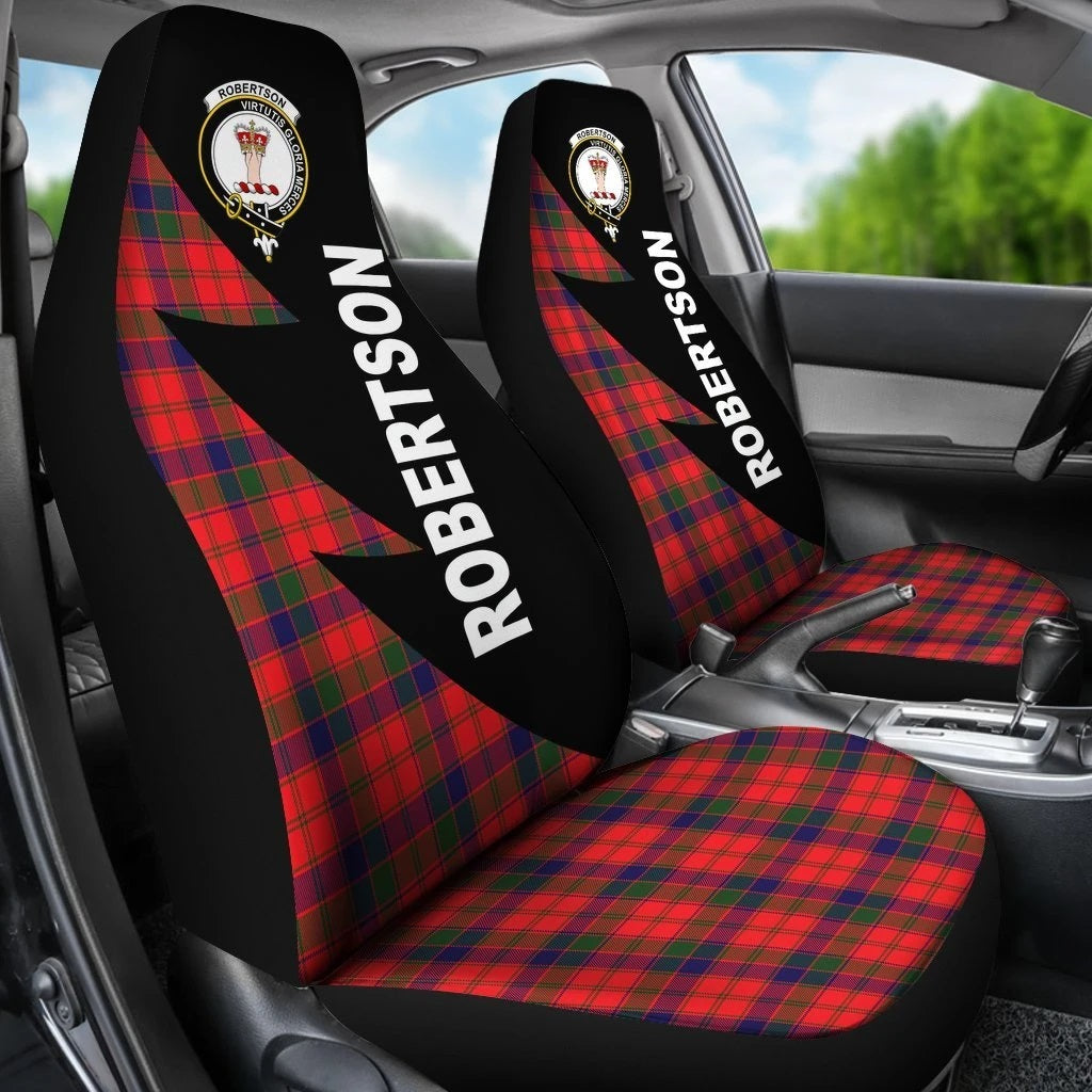 Robertson Family Tartan Crest Car seat cover Flash Style