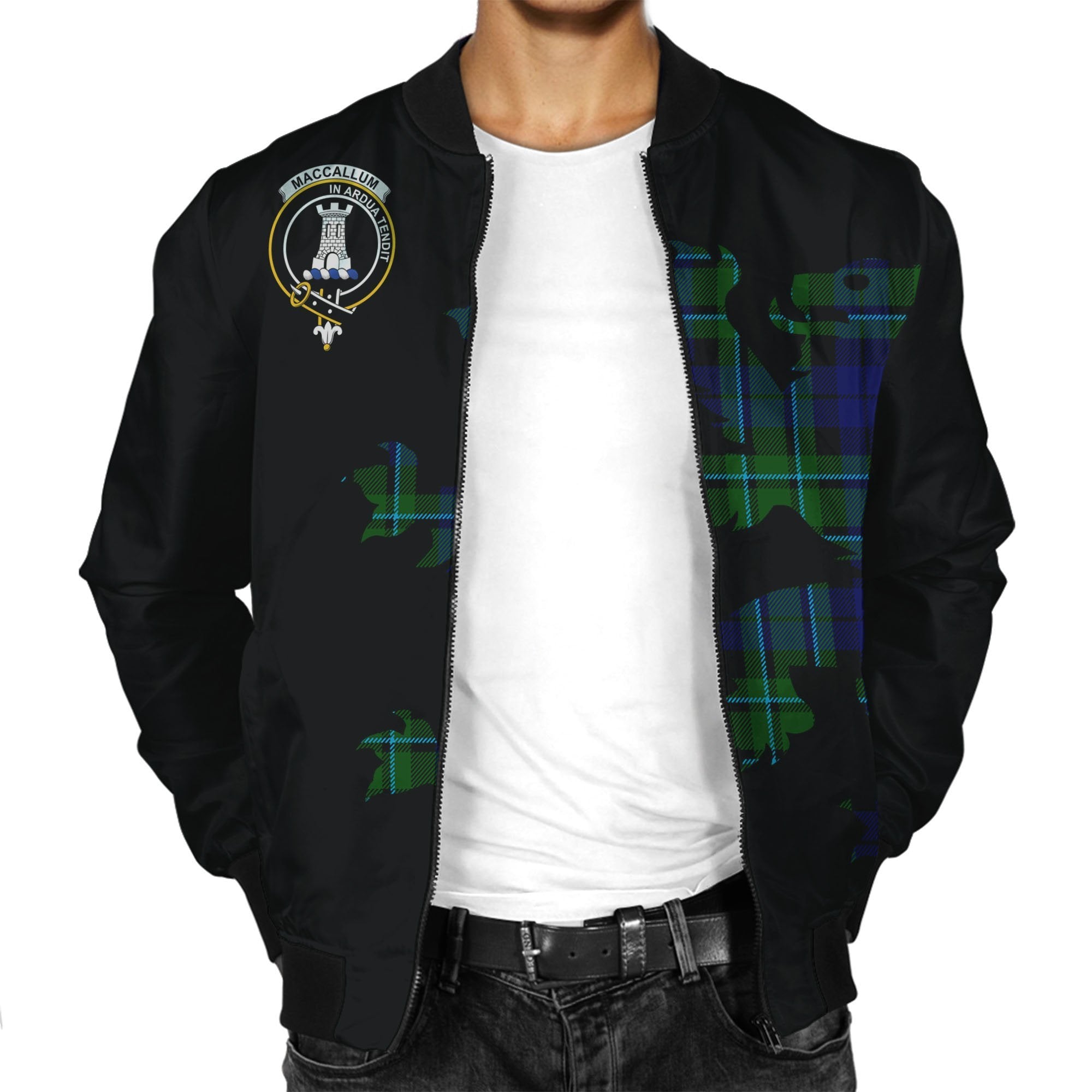 MacCallum Tartan Bomber Jacket Lion & Thistle