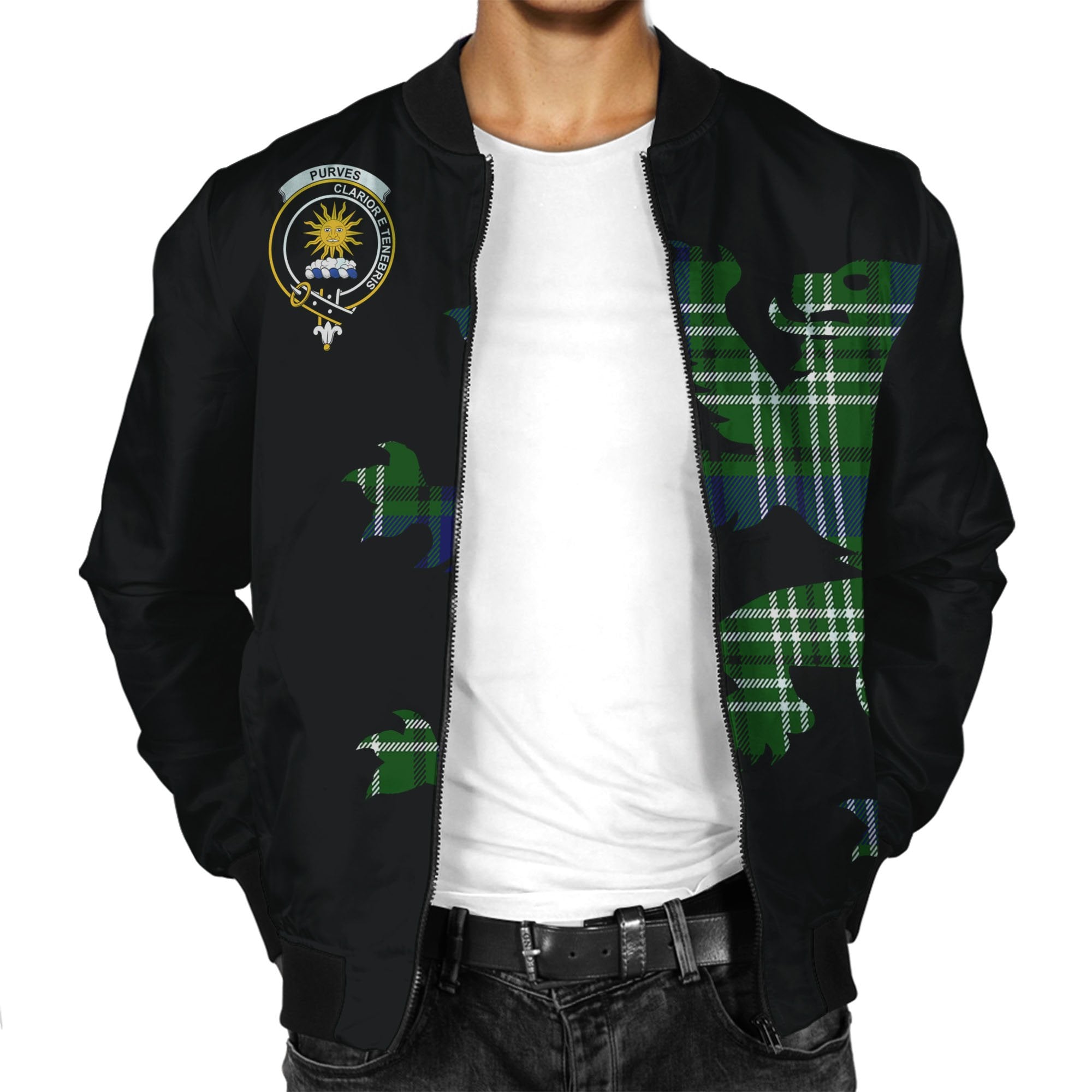 Purves Tartan Bomber Jacket Lion & Thistle