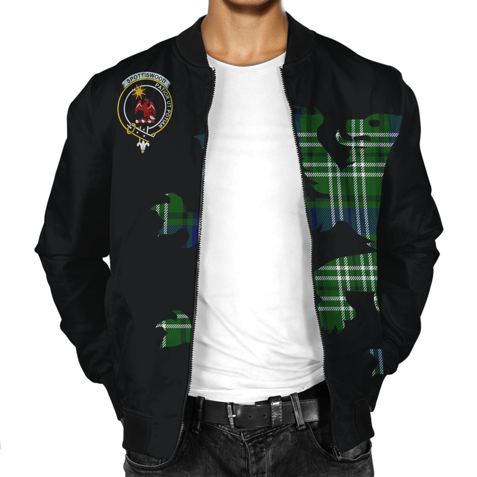Spottiswood Tartan Bomber Jacket Lion & Thistle