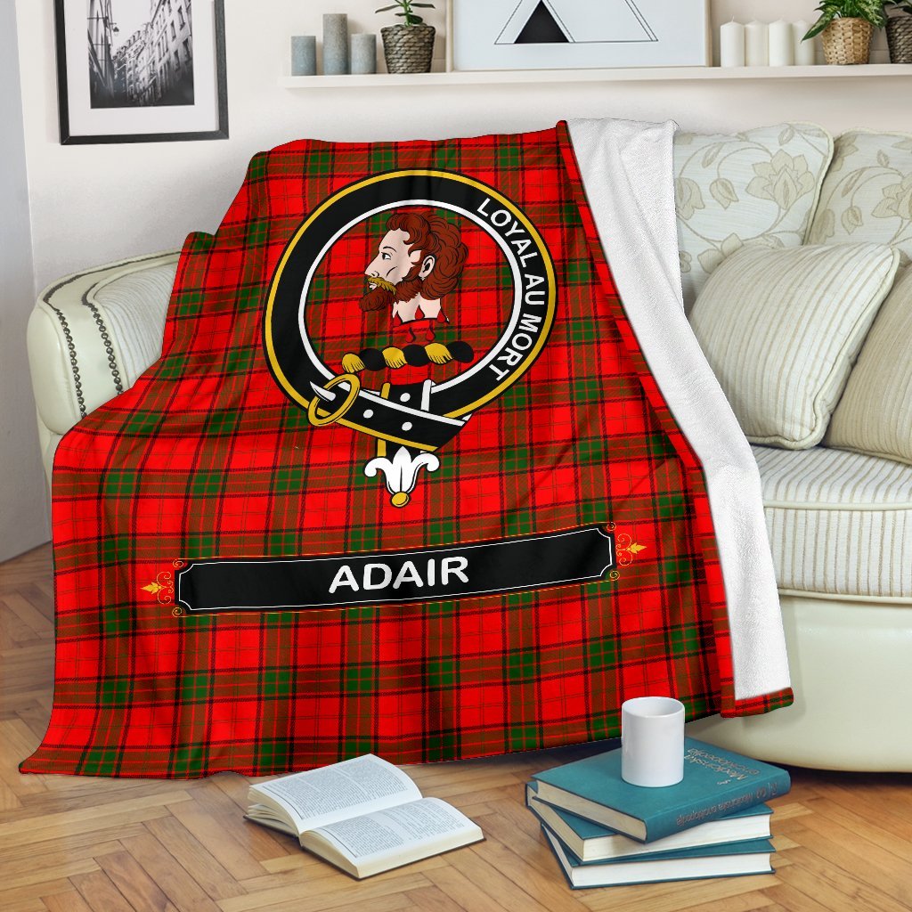 Adair Family Tartan Crest Blankets