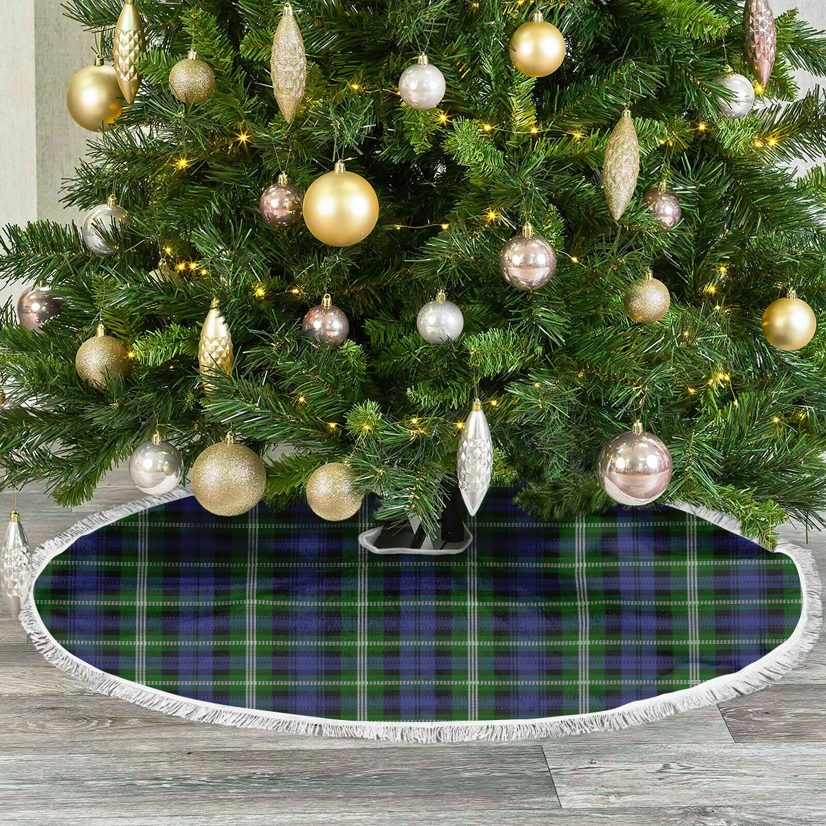 Baillie Modern Tartan Christmas Tree Skirt