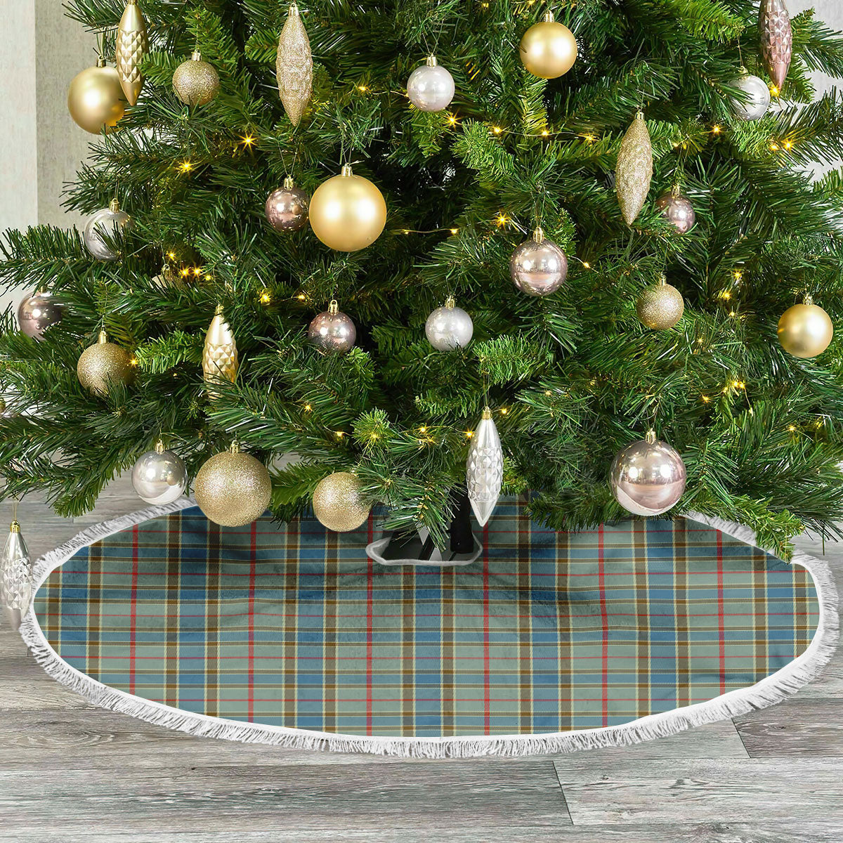 Balfour Blue Tartan Christmas Tree Skirt