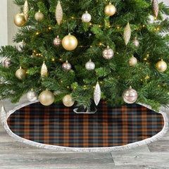 Brown Ancient Tartan Christmas Tree Skirt