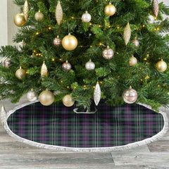 Rose Hunting Modern Tartan Christmas Tree Skirt