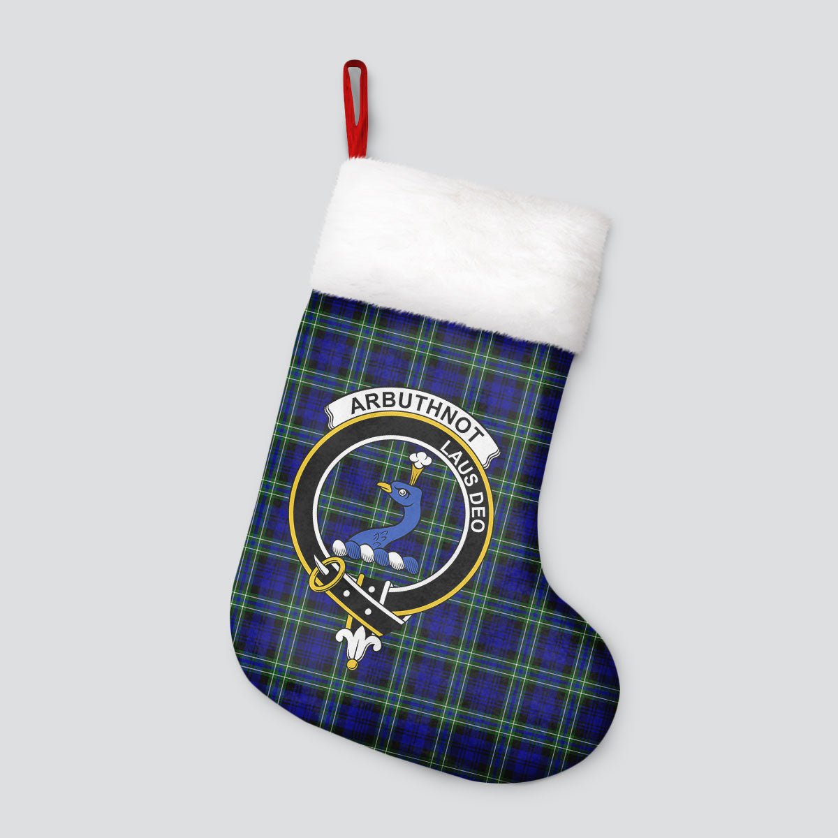 Arbuthnot Modern Tartan Crest Christmas Stocking