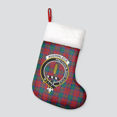 Auchinleck Tartan Crest Christmas Stocking