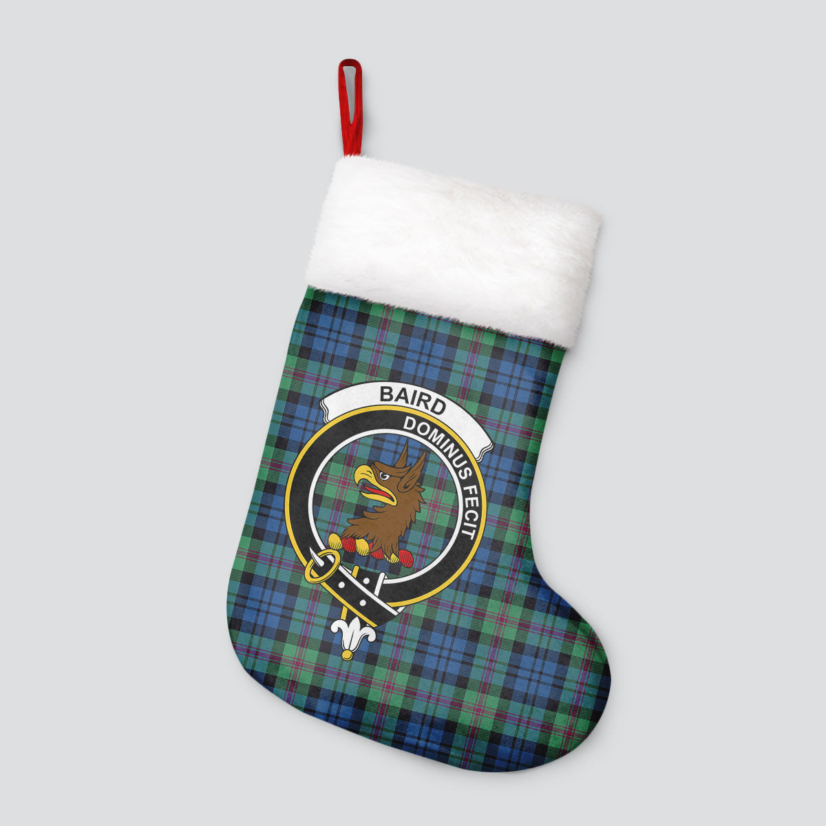 Baird Ancient Tartan Crest Christmas Stocking