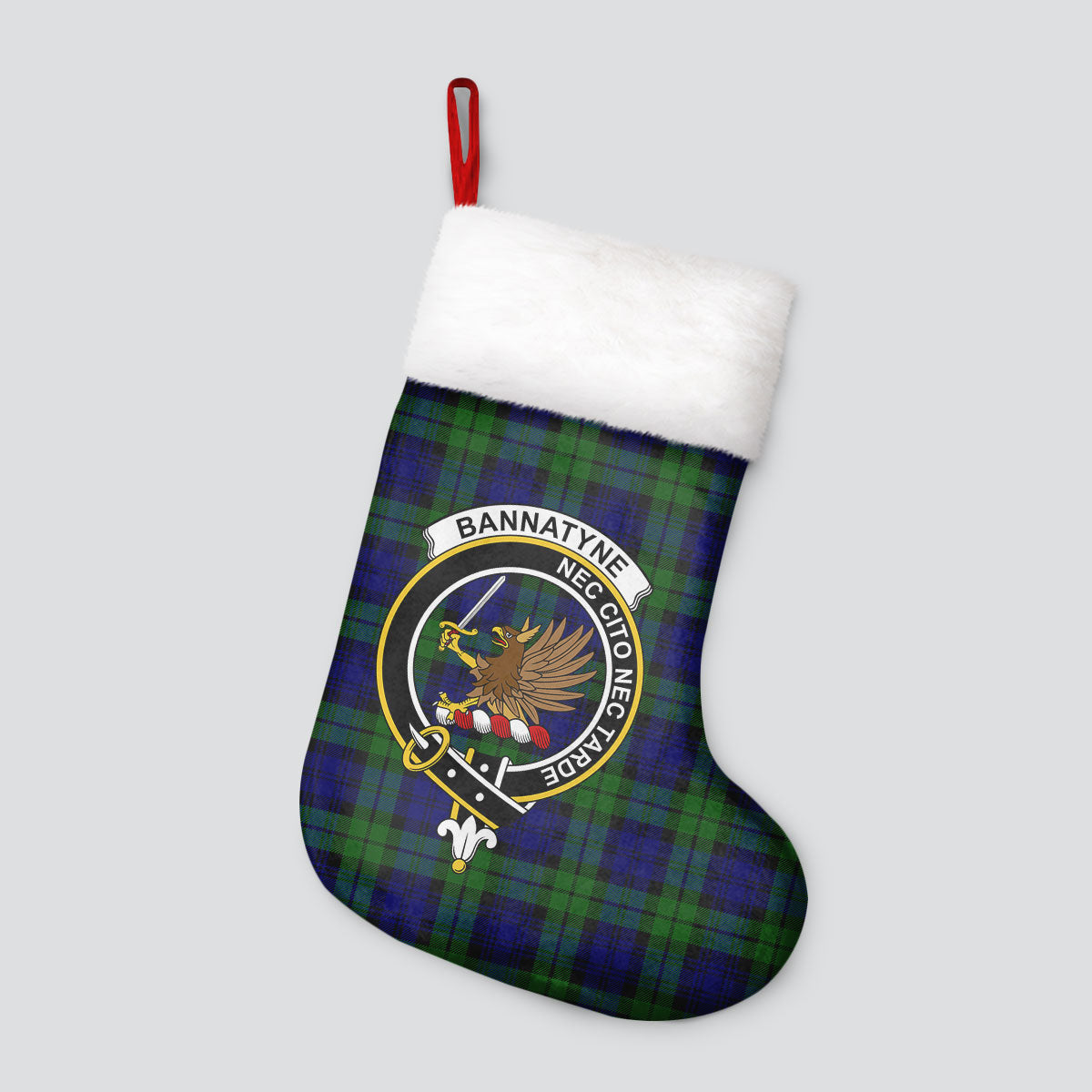 Bannatyne Tartan Crest Christmas Stocking