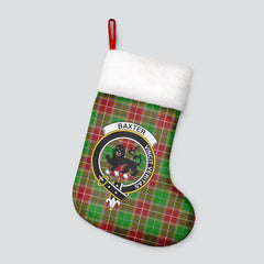 Baxter Modern Tartan Crest Christmas Stocking