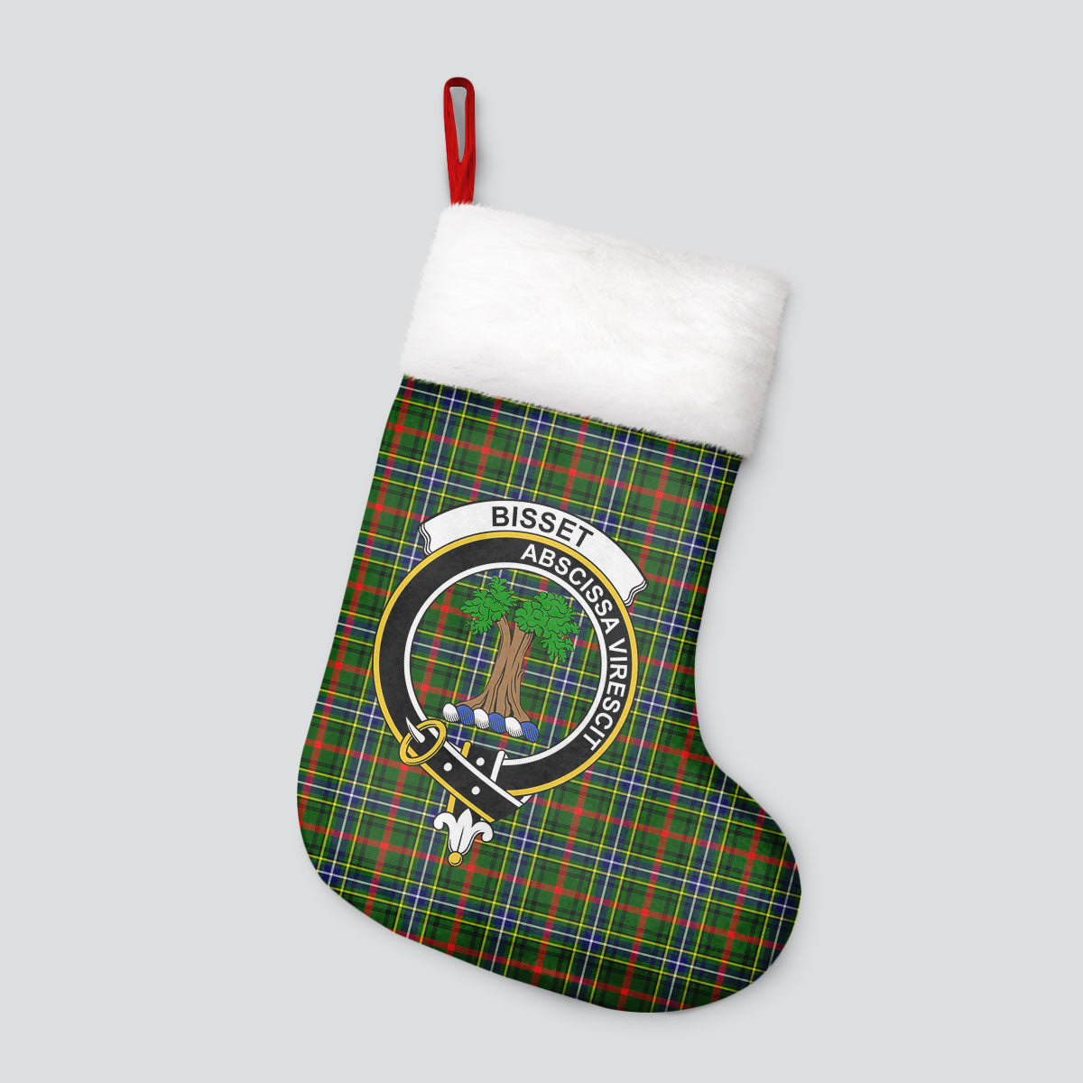 Bisset Tartan Crest Christmas Stocking