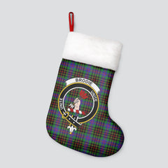 Brodie Hunting Modern Tartan Crest Christmas Stocking