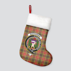 Buchanan Old Set Weathered Tartan Crest Christmas Stocking