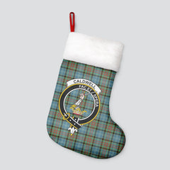 Caldwell Tartan Crest Christmas Stocking