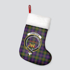 Cameron of Erracht Modern Tartan Crest Christmas Stocking