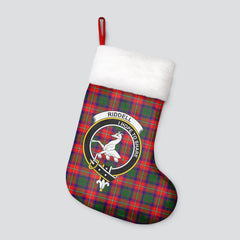 Riddell Tartan Crest Christmas Stocking