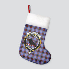 Rutherford Tartan Crest Christmas Stocking