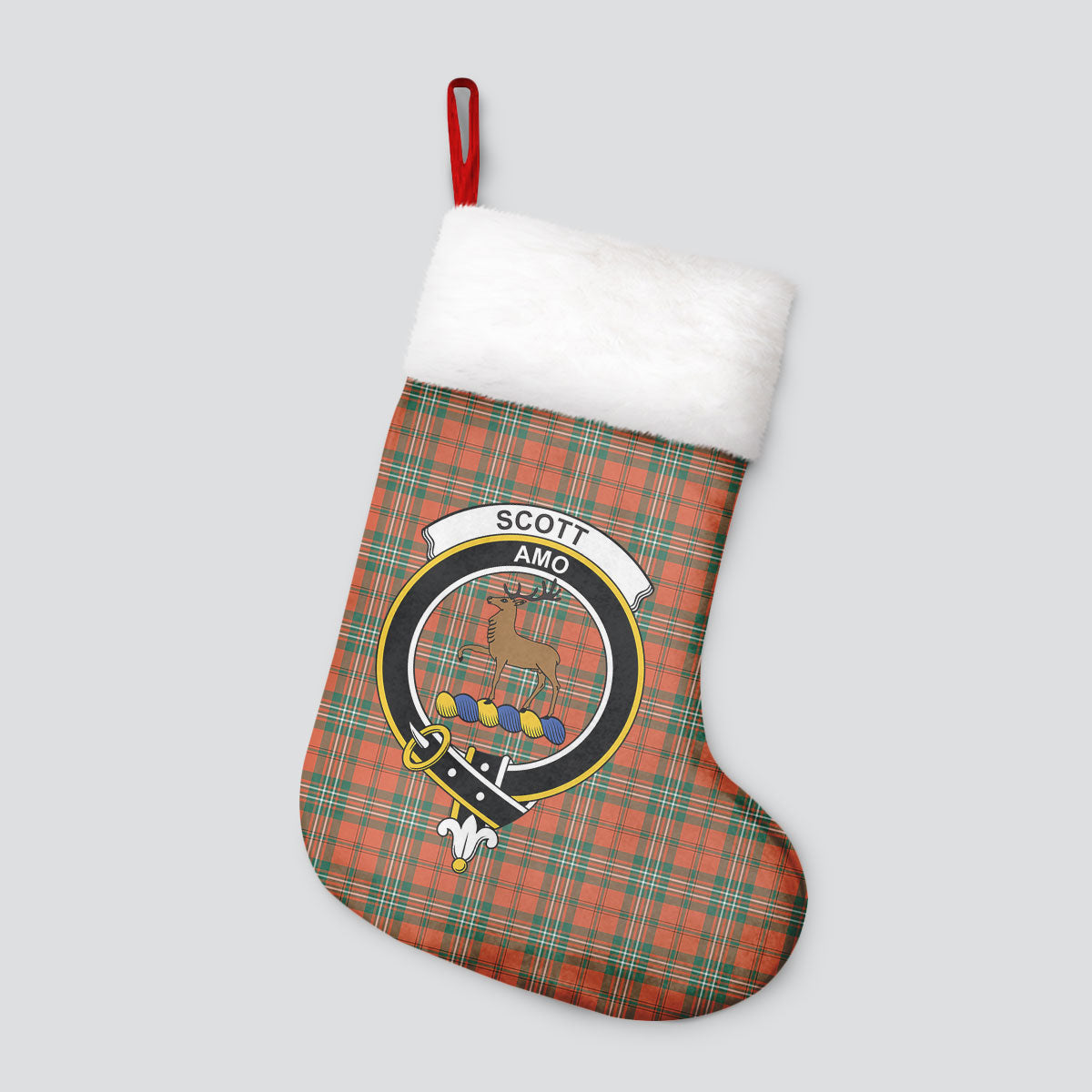 Scott Ancient Tartan Crest Christmas Stocking