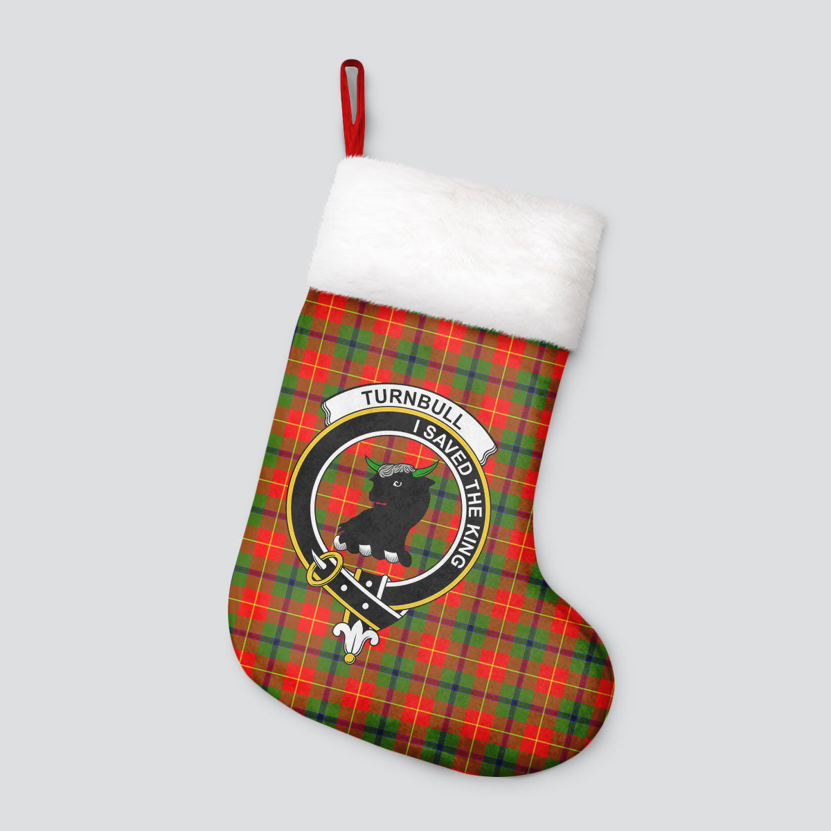 Turnbull Dress Tartan Crest Christmas Stocking