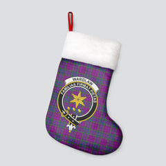 Wardlaw Modern Tartan Crest Christmas Stocking