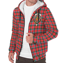 Sinclair Modern Tartan Crest Sherpa Hoodie