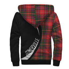 Somerville Modern Tartan Crest Sherpa Hoodie - Circle Style