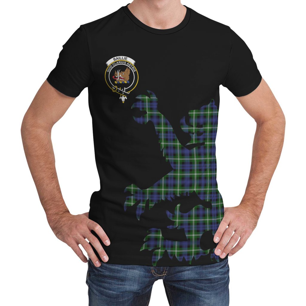 Baillie Modern Tartan Crest Lion Style T-shirt