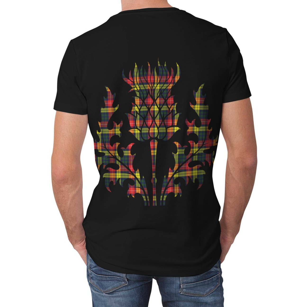 Buchanan Modern Tartan T-Shirt - Lion & Thistle Style