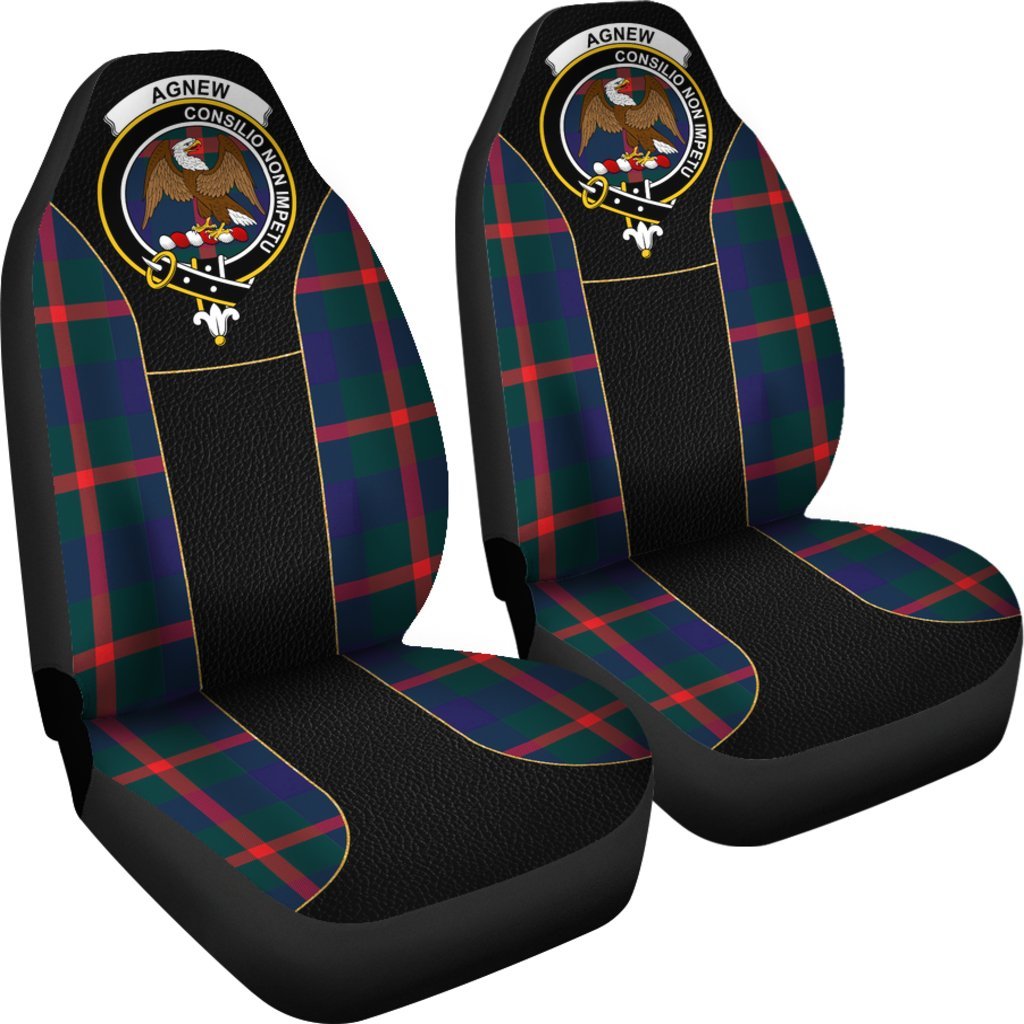 Agnew Family Tartan Crest Car seat cover Special Version